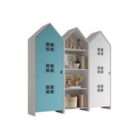 REGALSCHRANK Set Kania 173x37x171 MDF Weiß /Bunt - Blau/Weiß, Holzwerkstoff (173/171/37cm) - 58aufmkessel