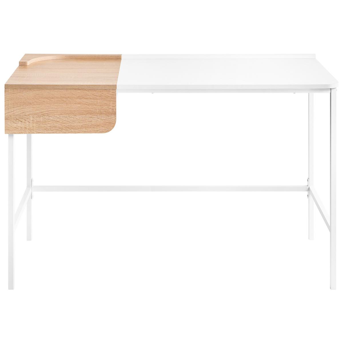 SCHREIBTISCH Weiß 120/60 cm Ocate - Weiß, Holzwerkstoff (60/120/76cm) - Beliani