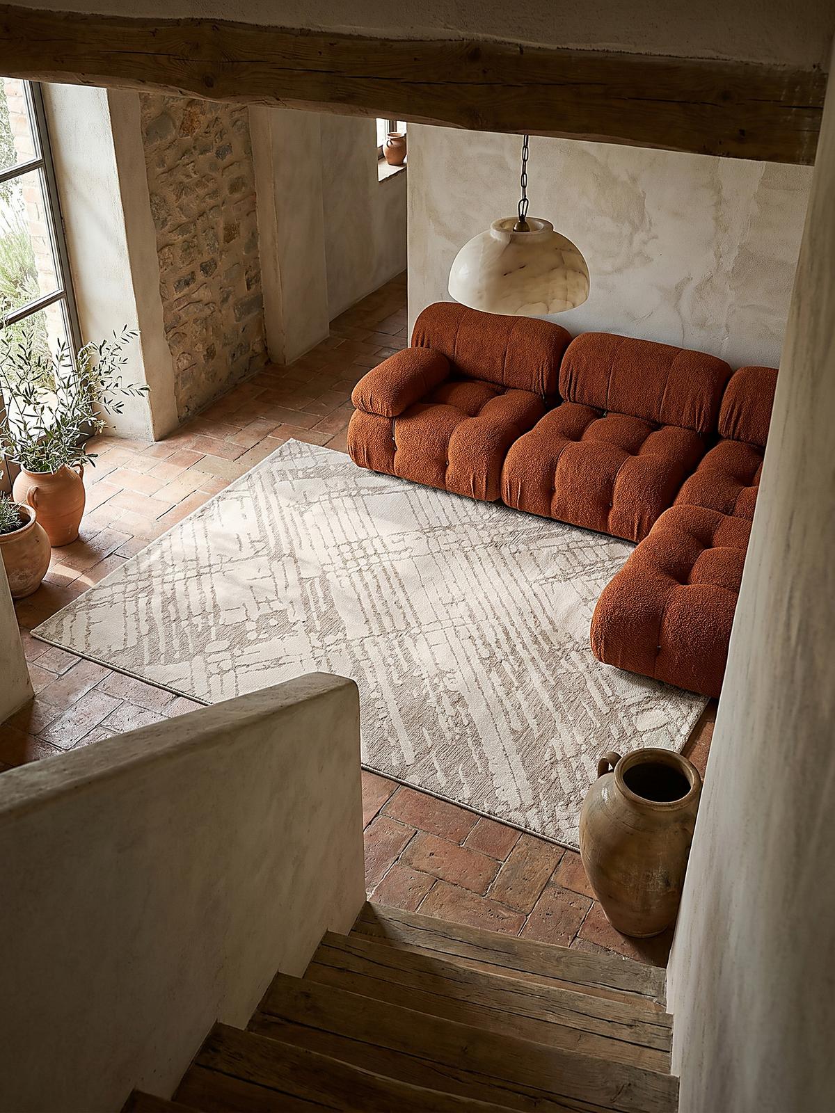TEPPICH ARLEN, abstrakt, Creme, 120 x 170 cm - Beige, Textil (170/120cm) - KADIMA DESIGN