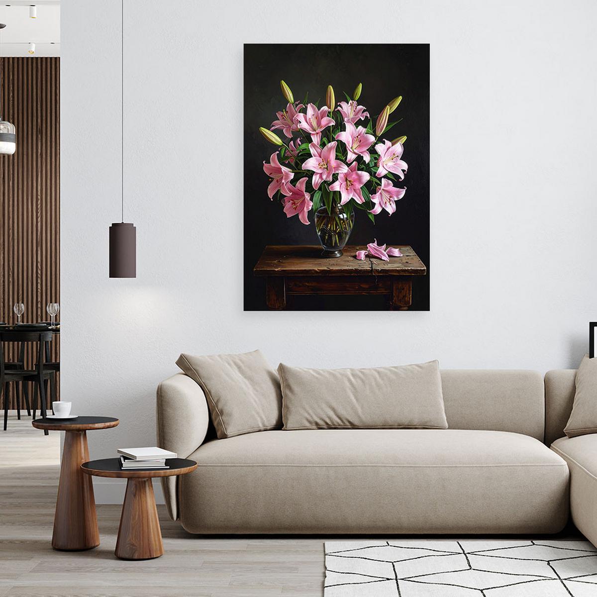 LEINWANDBILD Blumen 20x30cm - Rosa, Textil (20/30cm) - Feeby