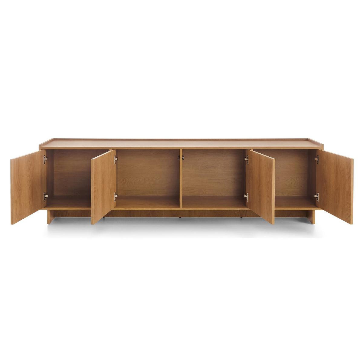 TV-LOWBOARD Yasumi 195 cm - Eichefarben, Holzwerkstoff (195/55/39cm) - Selsey