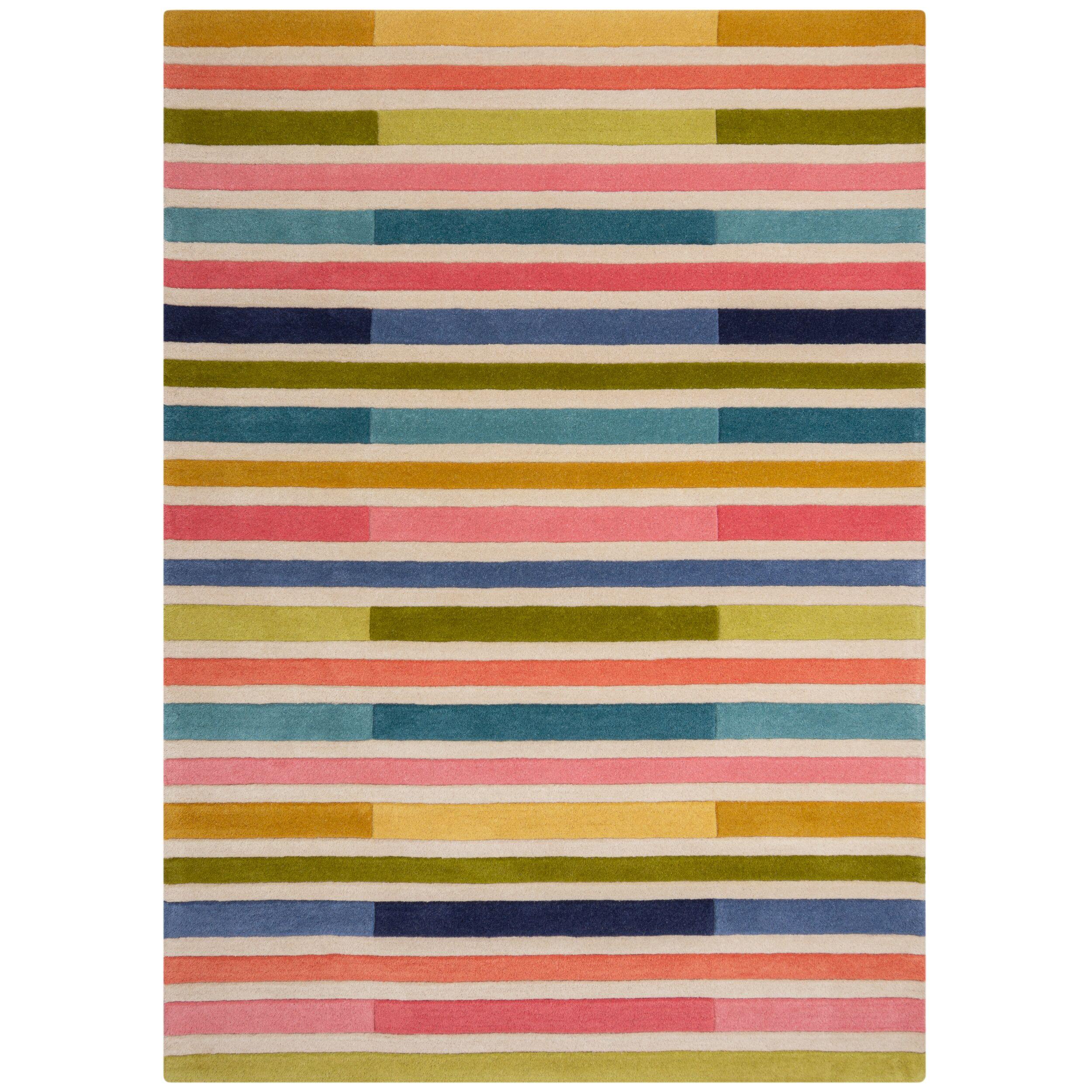 WOLLTEPPICH DERWENT, gestreift, Bunt, 200 x 290 cm - Multicolor, Textil (290/200cm) - KADIMA DESIGN