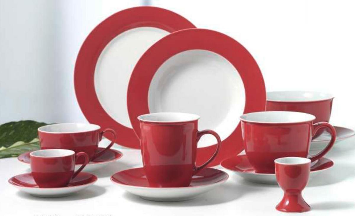 KAFFEEBECHER Doppio Rot 320 ml 4er Set - Rot, Keramik (0.32L) - Ritzenhoff Breker