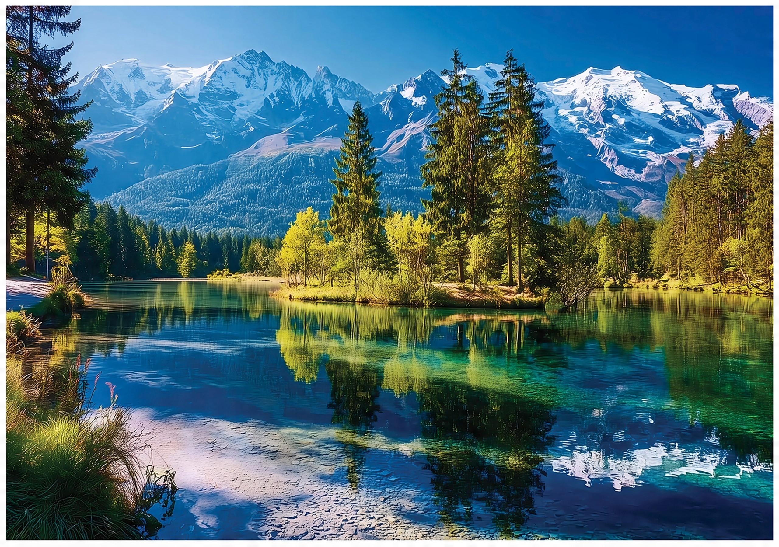 FOTOTAPETE Berge Natur Landschaft Wohnzimmer 200x140 - Multicolor, Papier (200/140cm) - Wallarena