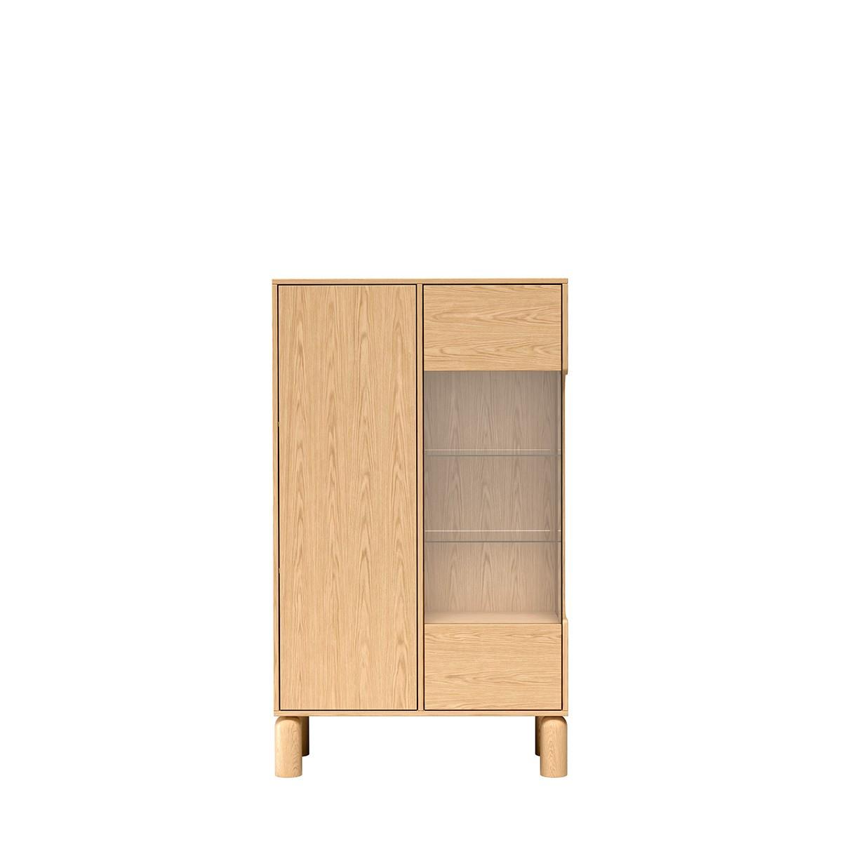 VITRINE SABBIA 145,7/89 cm in Eichefarben - Braun, Holzwerkstoff (89/145.7/40.6cm) - MASSENO