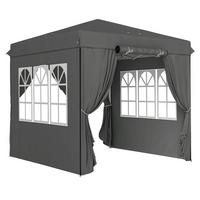 PAVILLON 2,5x2,5 cm - Dunkelgrau, Metall (250/268/250cm) - Outsunny