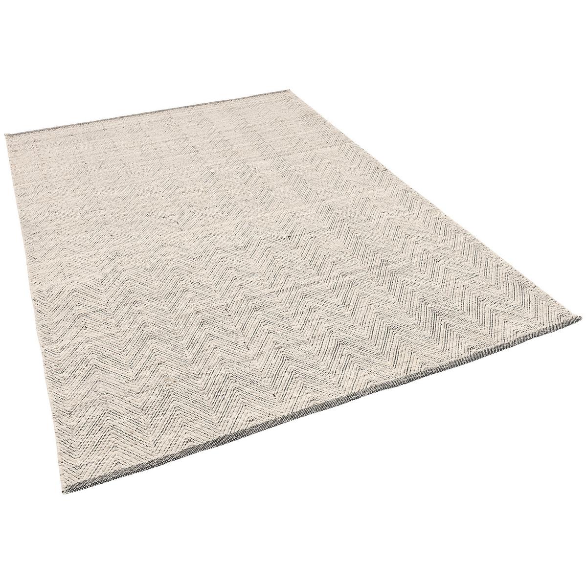 NATUR TEPPICH KELIM WOLLE LARA MELIERT - Grau, Textil (160/230cm) - Pergamon