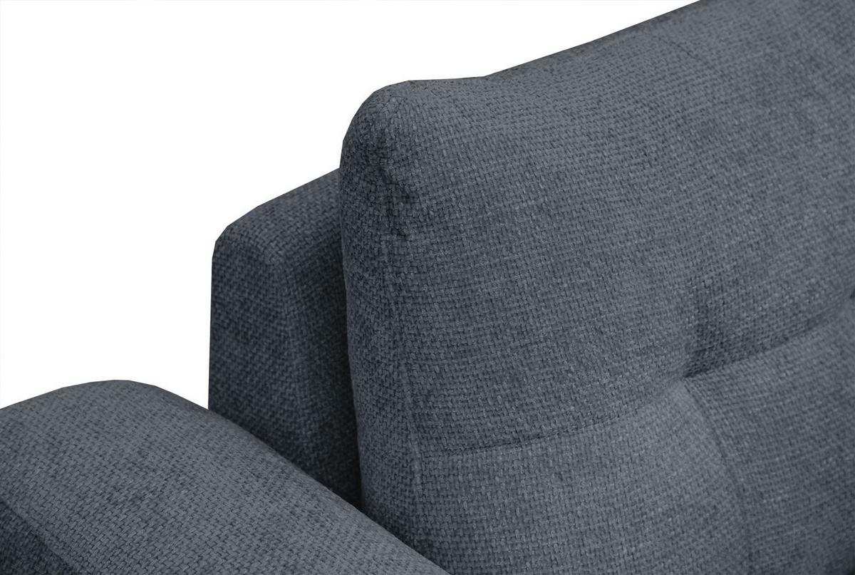 SOFA SALVINI 2-Sitzer, dunkelblau - Schwarz/Dunkelblau, Holzwerkstoff/Textil (176/88/99cm) - Wozimo