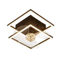 DECKENVENTILATOR Mit Beleuchtung Relven 34/34/15 cm - Schwarz, Kunststoff/Metall (34/34/15cm) - ZMH