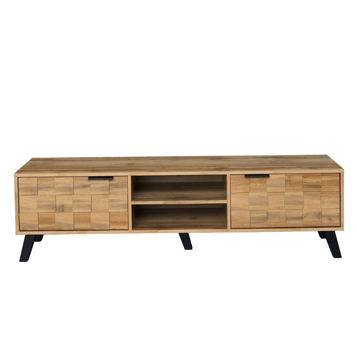 TV-SCHRANK Braun 160/35/45 cm - Weiß, Holzwerkstoff (36/45/161cm) - Urban Meuble