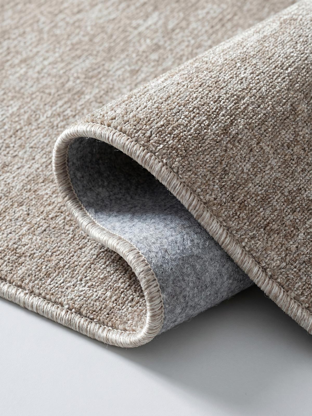 TEPPICH Kurzflor AMMER in Beige, einfarbig, Ø 120 cm - Beige, Textil (120/120cm) - KADIMA DESIGN