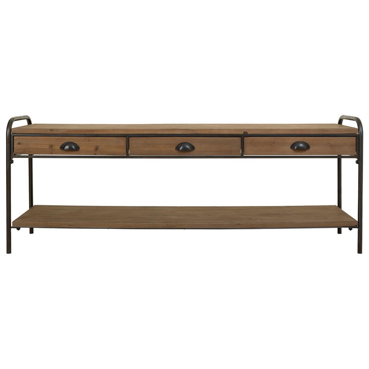 SIDEBOARD aus Holz und Metall 149x38x58 braunem - Braun, Holz (149/58/38cm) - Wanderlust