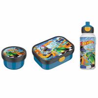 LUNCHSET Campus Hot Wheels 3-tlg. - Blau/Multicolor, Kunststoff (6.8/24.4/24cm) - Mepal