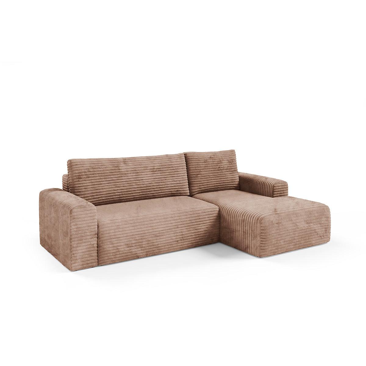 ECKSOFA Romeo 3 Sitzplätze Hellbraun - Braun, Holz (268/163cm) - Petits-meubles