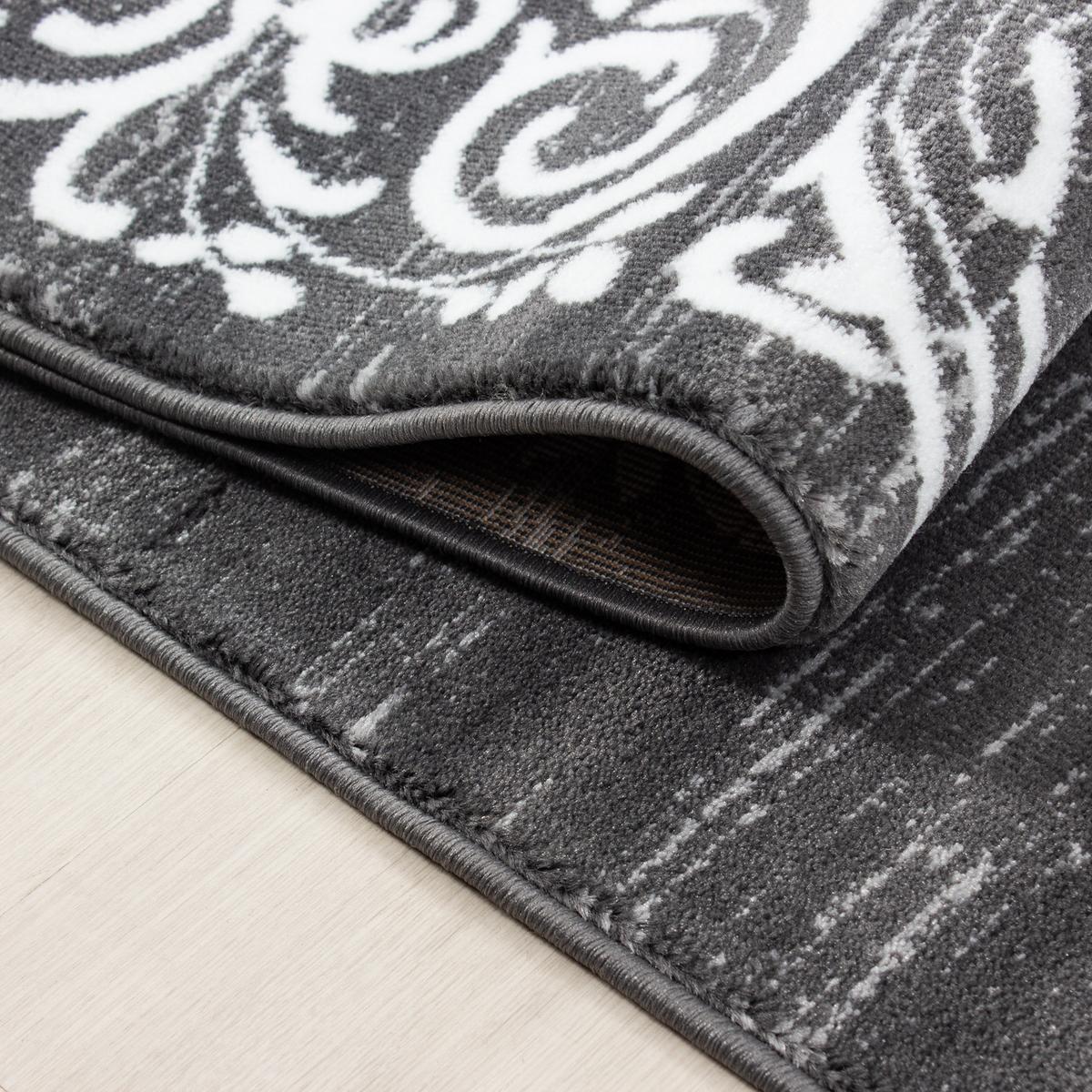 TEPPICH Kurzflor ASPEN in Grau, mit Mäander-Muster, 200 x 290 cm - Grau, Textil (290/200cm) - KADIMA DESIGN