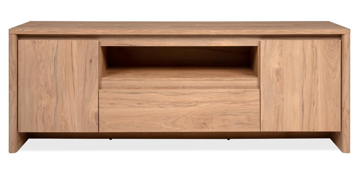 TV-LOWBOARD Hickory Walnuss 164 x 59 cm, TV Unterteil in modernem Design - Walnussfarben, Holzwerkstoff (163.5/59/40cm) - Furn.Design