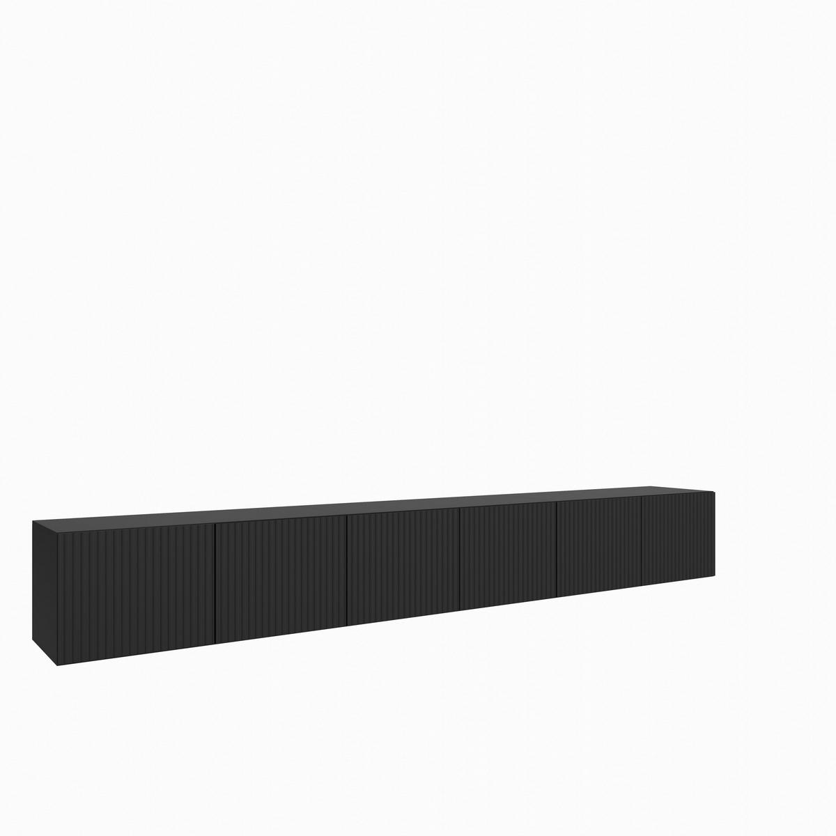 LOWBOARD VAREN 300/41/40 cm, Hängender TV-Schrank Schwarz - Schwarz, Holzwerkstoff (300/41/40cm) - MASSENO