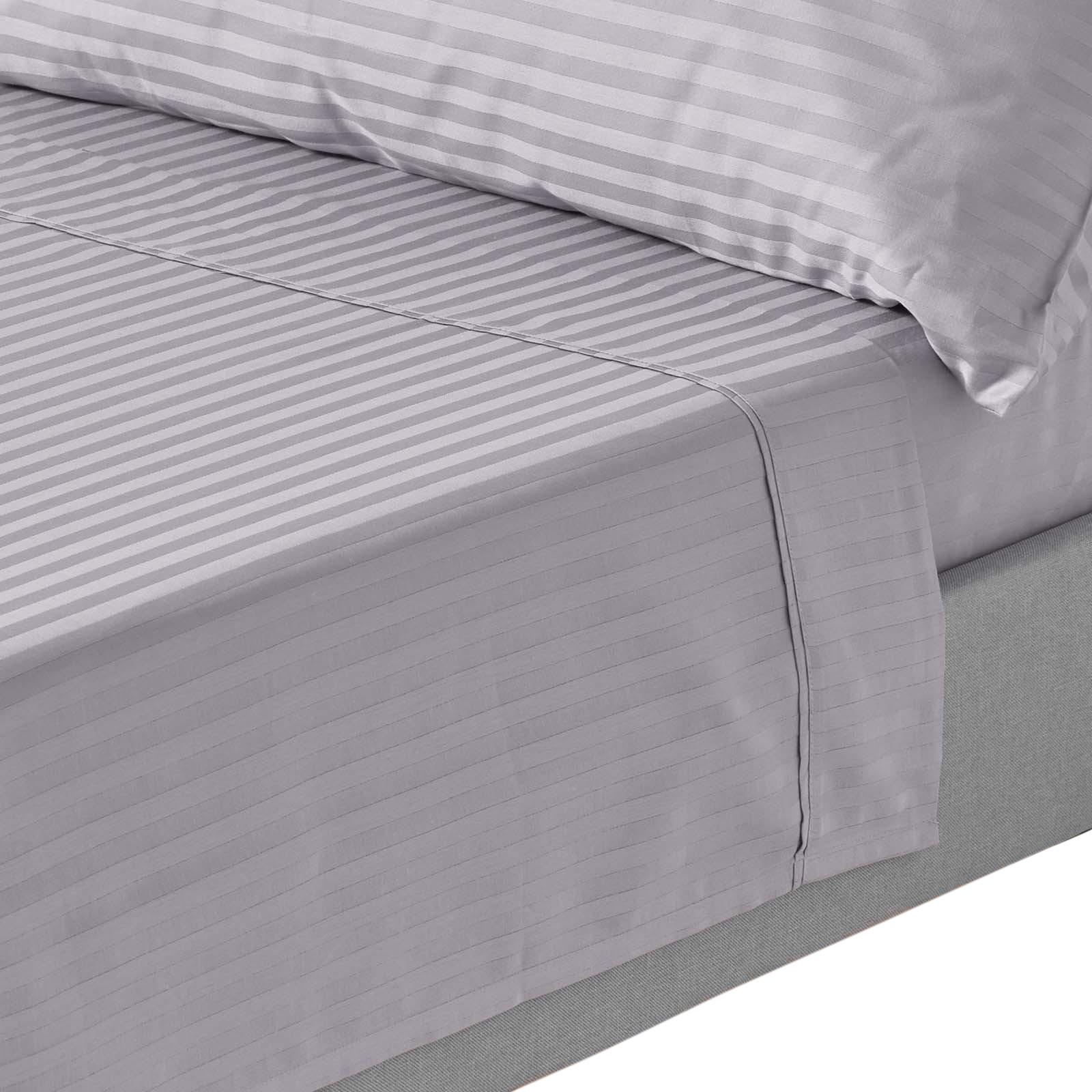 DAMAST-BETTLAKEN ohne Gummizug, 100% Ägyptische Baumwolle - Grau, Textil (230/255cm) - Homescapes