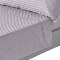 DAMAST-BETTLAKEN ohne Gummizug, 100% Ägyptische Baumwolle - Grau, Textil (230/255cm) - Homescapes