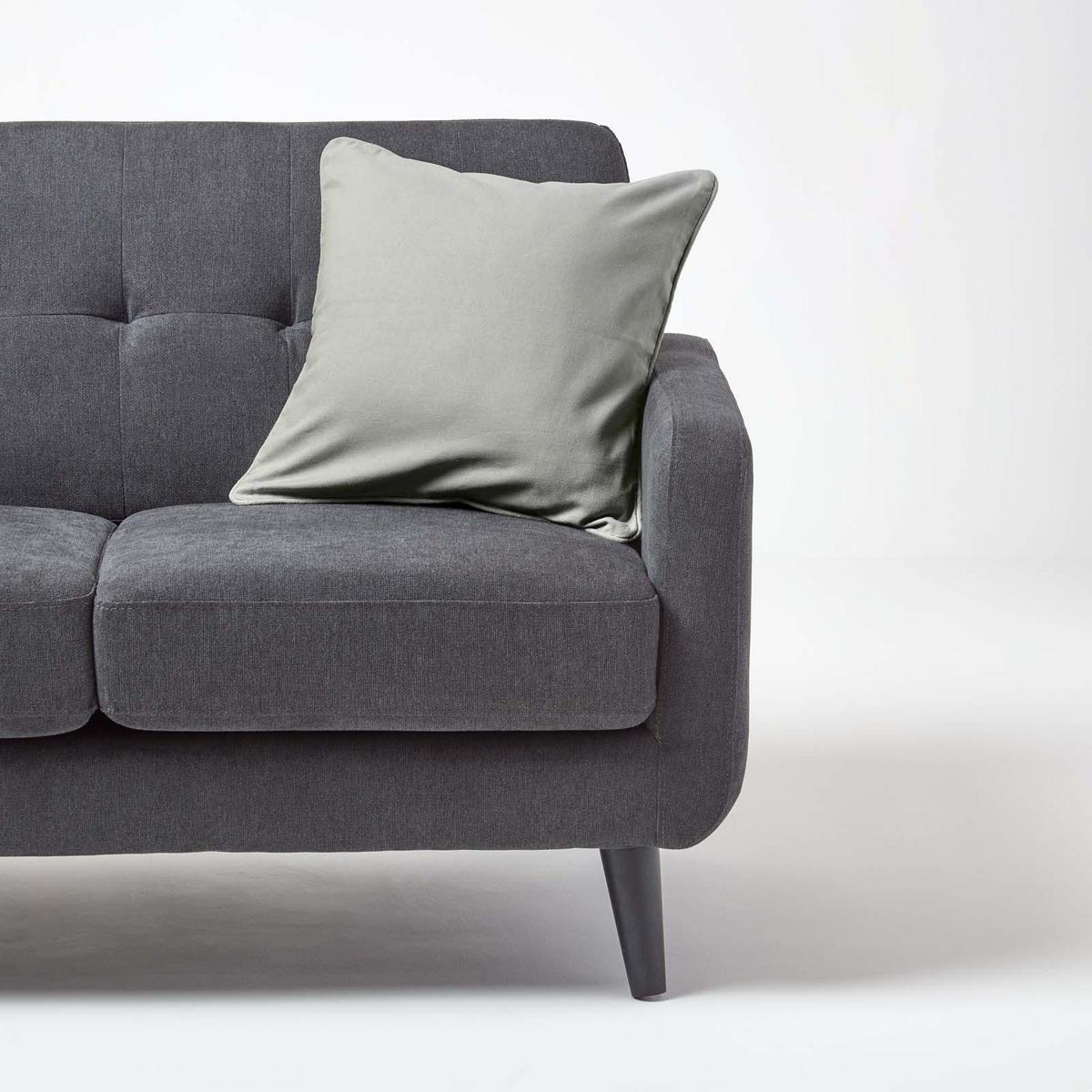 KISSENHÜLLE grau 30/30 cm, 100% Baumwolle - Grau, Textil (30/30cm) - Homescapes