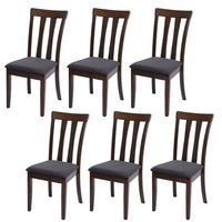 ESSZIMMERSTUHL Anthrazit, Braun 6er-Set - Dunkelgrau/Anthrazit, Holz (42/96/58cm) - MCW
