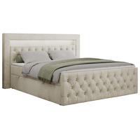 BOXBETT GOLD-9 LED 200/200 Beige Velvet - H4 - Beige, Holz/Textil (200/200cm) - MKS