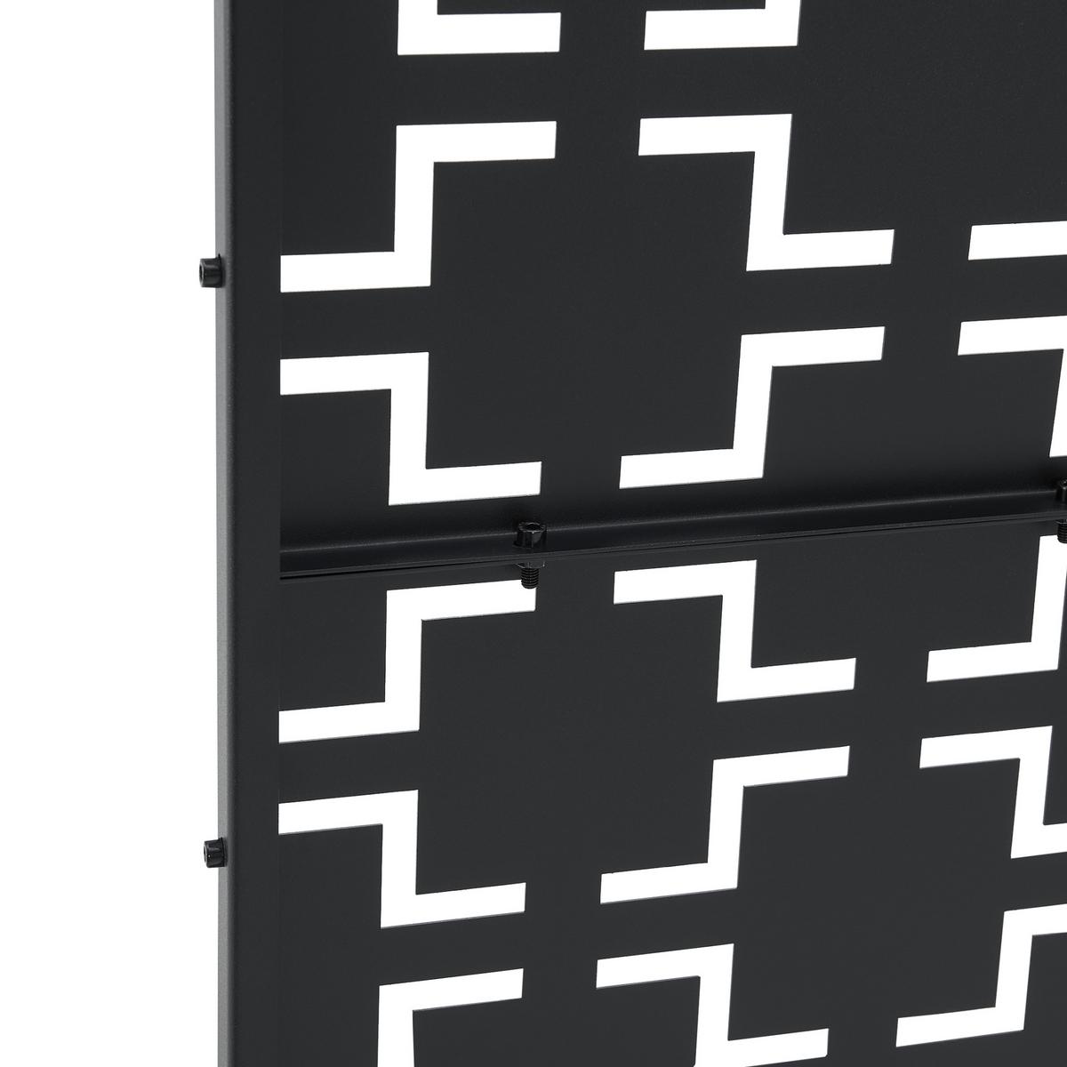 TRENNWAND Basciano - Schwarz, Metall (90/180/40cm) - casa.pro
