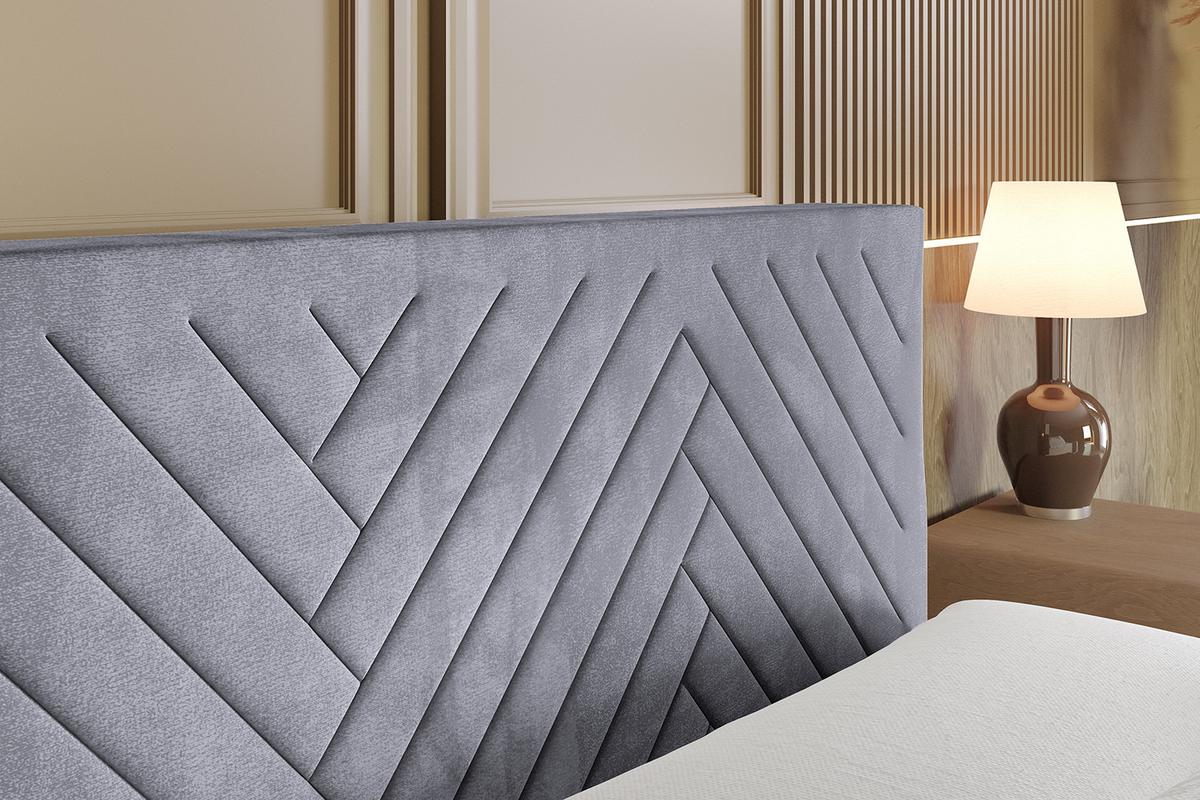 BOXBETT mit Matratze H3 und Lattenrost - VEXA - 180x200 - Dunkelgrau Casablanca - Dunkelgrau, Holzwerkstoff/Kunststoff (180/200cm) - ALTDECOR