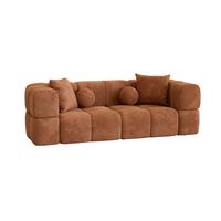 SOFA 3-sitzer Vega - Rotbraun, Holzwerkstoff/Textil (250/77/103cm) - Fun Möbel