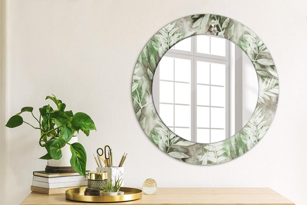 SPIEGEL Rund Ø 50 cm mit Aufdruck - Multicolor, Glas (50/50/0.4cm) - Wallfluent