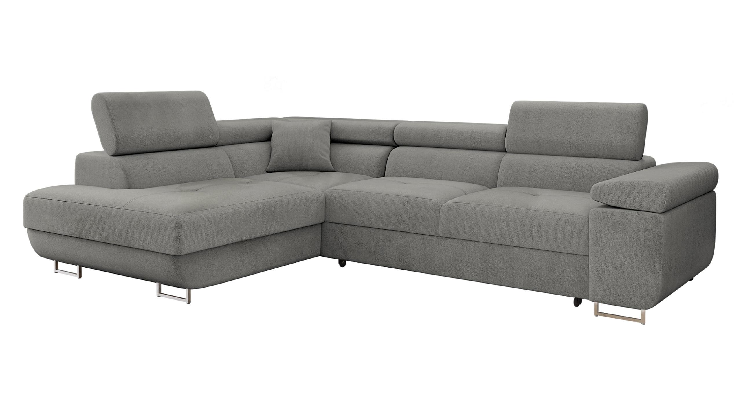 ECKSOFA Torezio, Seite: Links - Dunkelgrau, Holz/Textil (274/203cm) - MIRJAN24