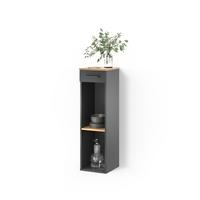 WEINREGAL Regusa Goldkraft Eiche/Anthrazit 30 x 106 cm - Honigeiche/Anthrazit, Holzwerkstoff (30/106/34.5cm) - Livinity®