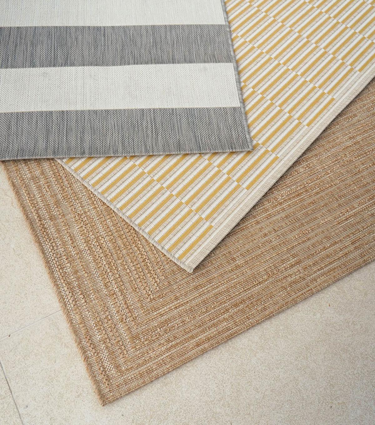 OUTDOORTEPPICH Der Gestreifte - Grau, Kunststoff (160/230cm) - Mokebo