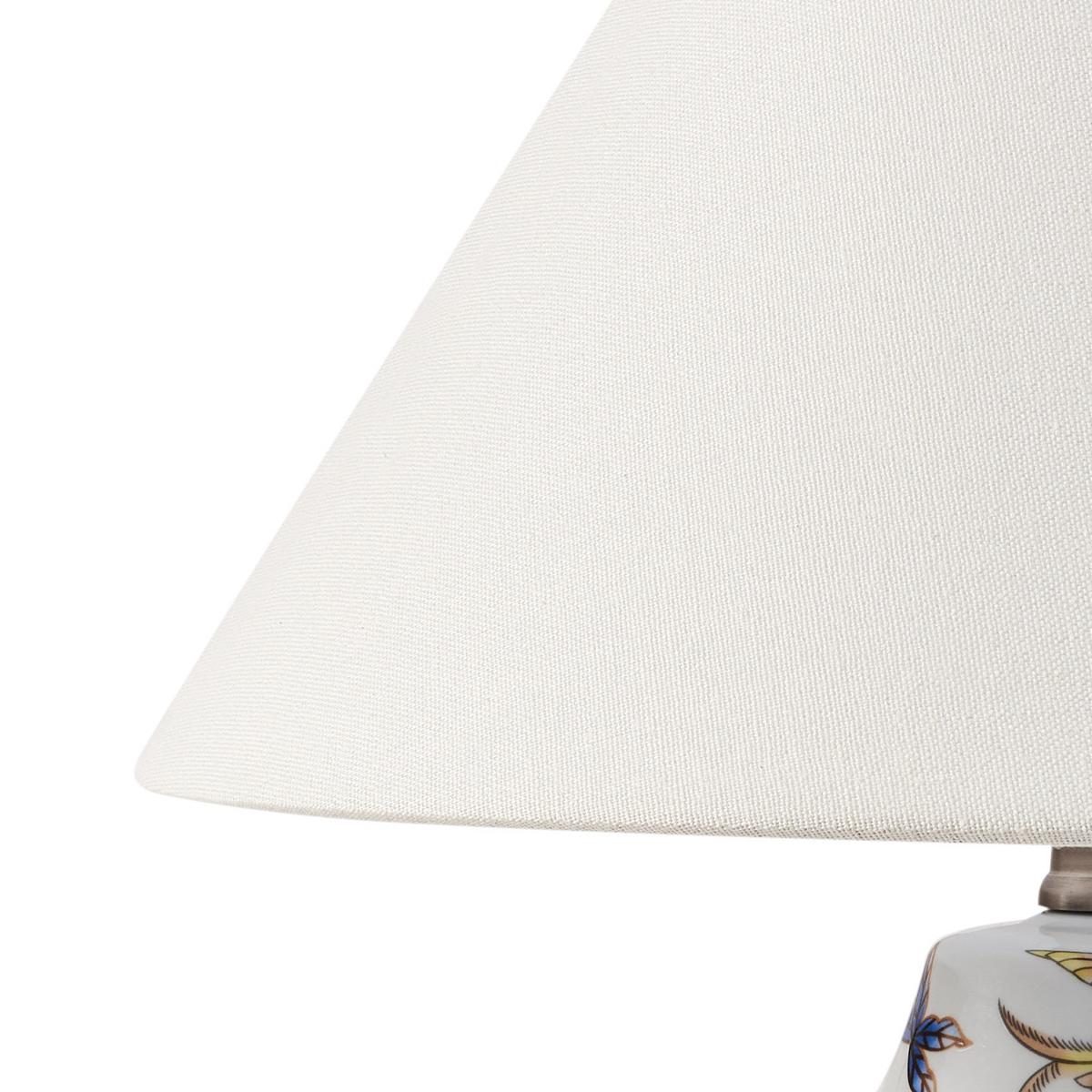 TISCHLAMPE Porzellan Weiß/Blau Moraca - Blau/Weiß, Keramik (40/40/53cm) - Beliani