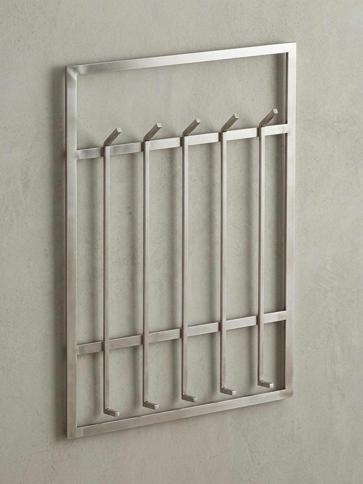 WANDGARDEROBE Metall Silber Modern 60x100x7,5 cm schlichtes Design - Silberfarben, Metall (60/100/8cm) - KADIMA DESIGN