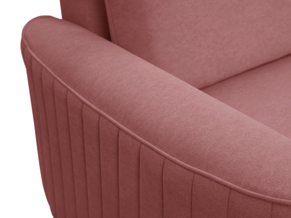 ECKSOFA VELA L-S Dunkelrot Velours-Stoff mit Schlaffunktion - Dunkelrot, Holz (251/251cm) - MASSENO