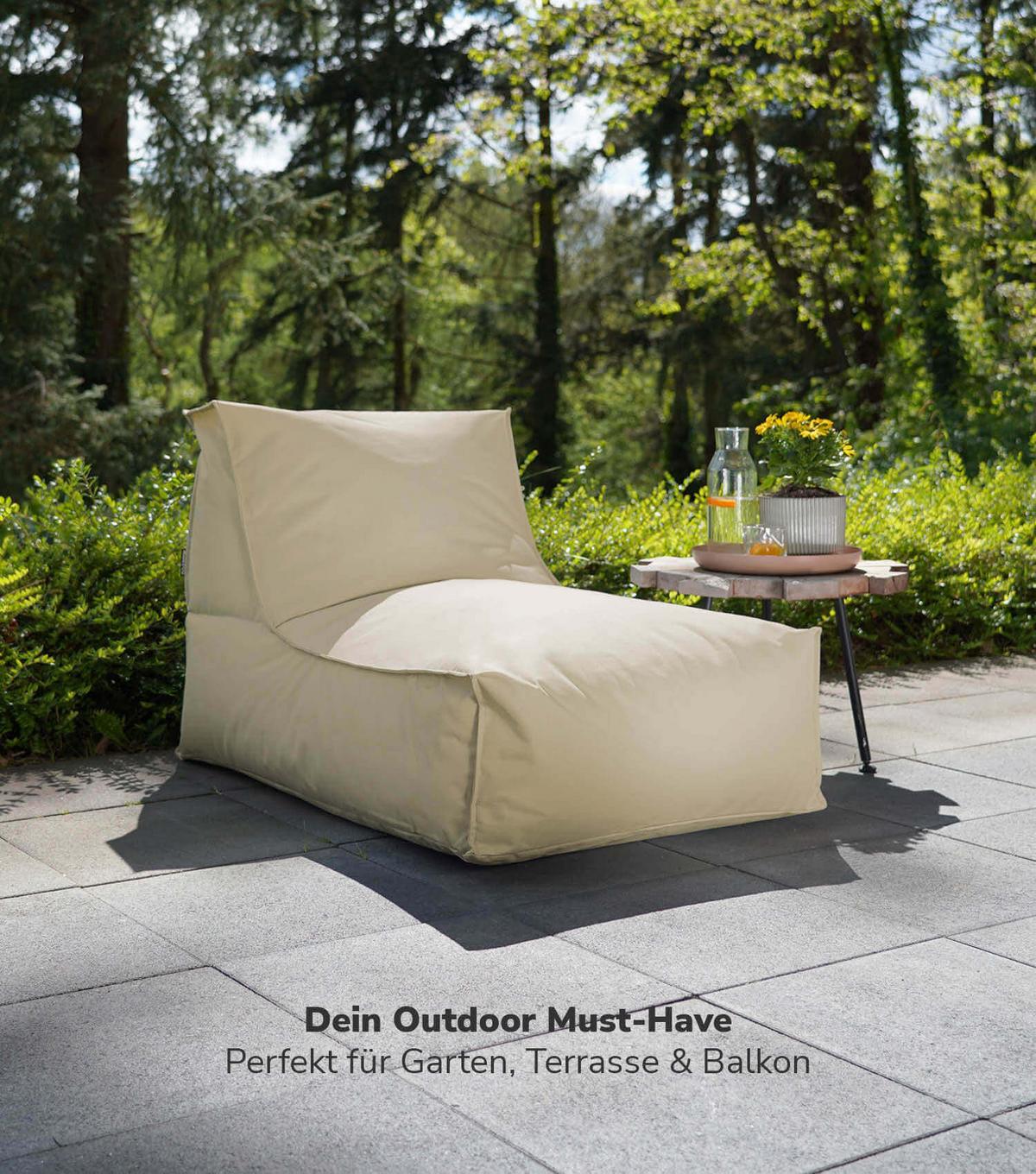 OUTDOOR SITZSACK mit Schutzhülle Der Sundowner - Beige, Textil (60/65/95cm) - Mokebo