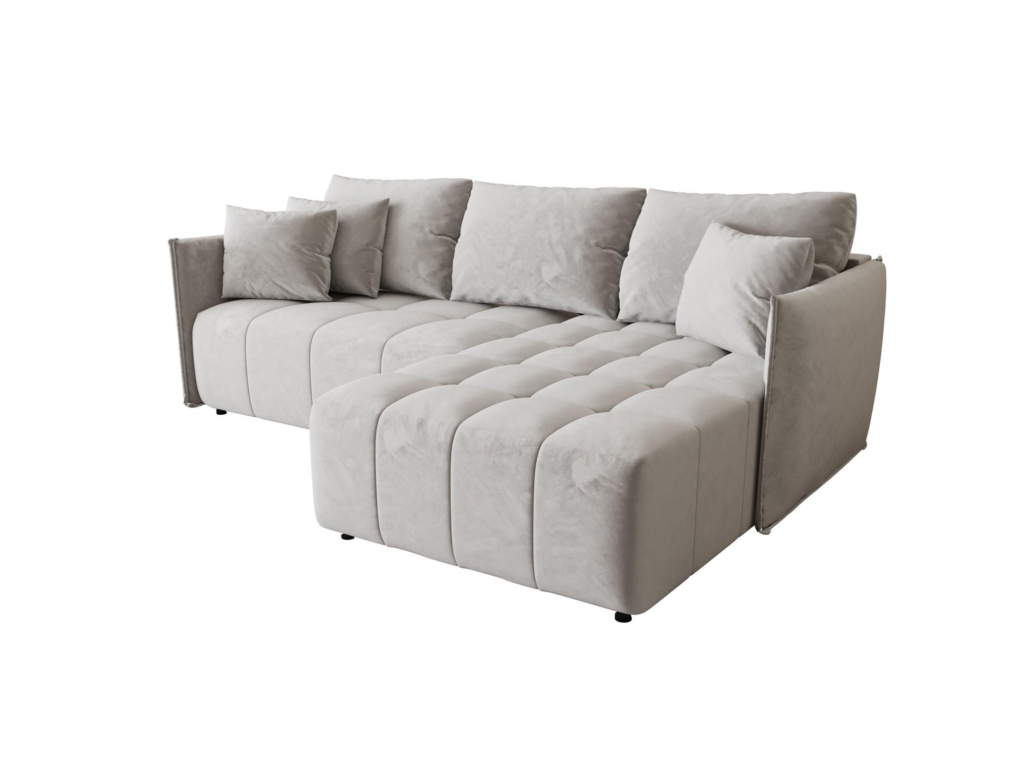 ECKSOFA Treviso - Hellgrau, Holzwerkstoff/Textil (245/185cm) - Fun Möbel
