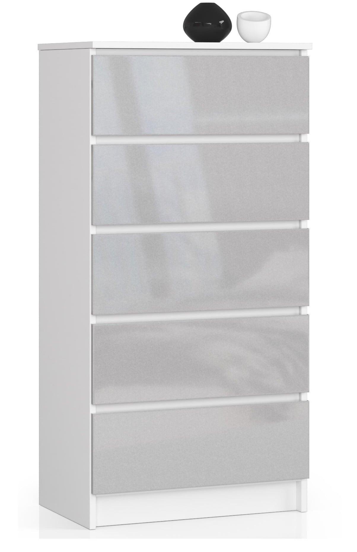 KOMMODE Weiß, Metallisch Glanz 121/60/40 - Weiß, Holzwerkstoff (60/121/40cm) - RAUMHIRSCH FURNITURE