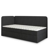 BOXBETT GINA 100x200 cm mit Matratze und Topper, H2+H3 - Schwarz - Schwarz, Holz (100/200cm) - MASSENO