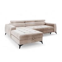 ECKSOFA Agnesa Xs In Salvador - Beige, Holzwerkstoff/Textil (260/200cm) - Fun Möbel