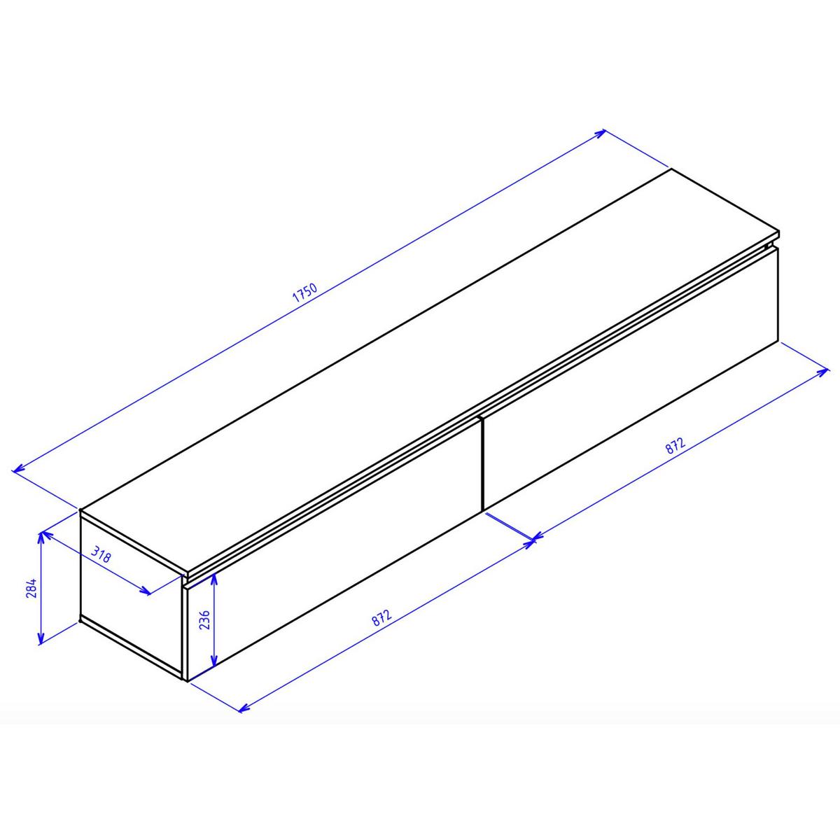 TV-LOWBOARD Bemmi Greige 175 cm - Kaschmir, Holzwerkstoff (175/28.3/31.7cm) - Selsey