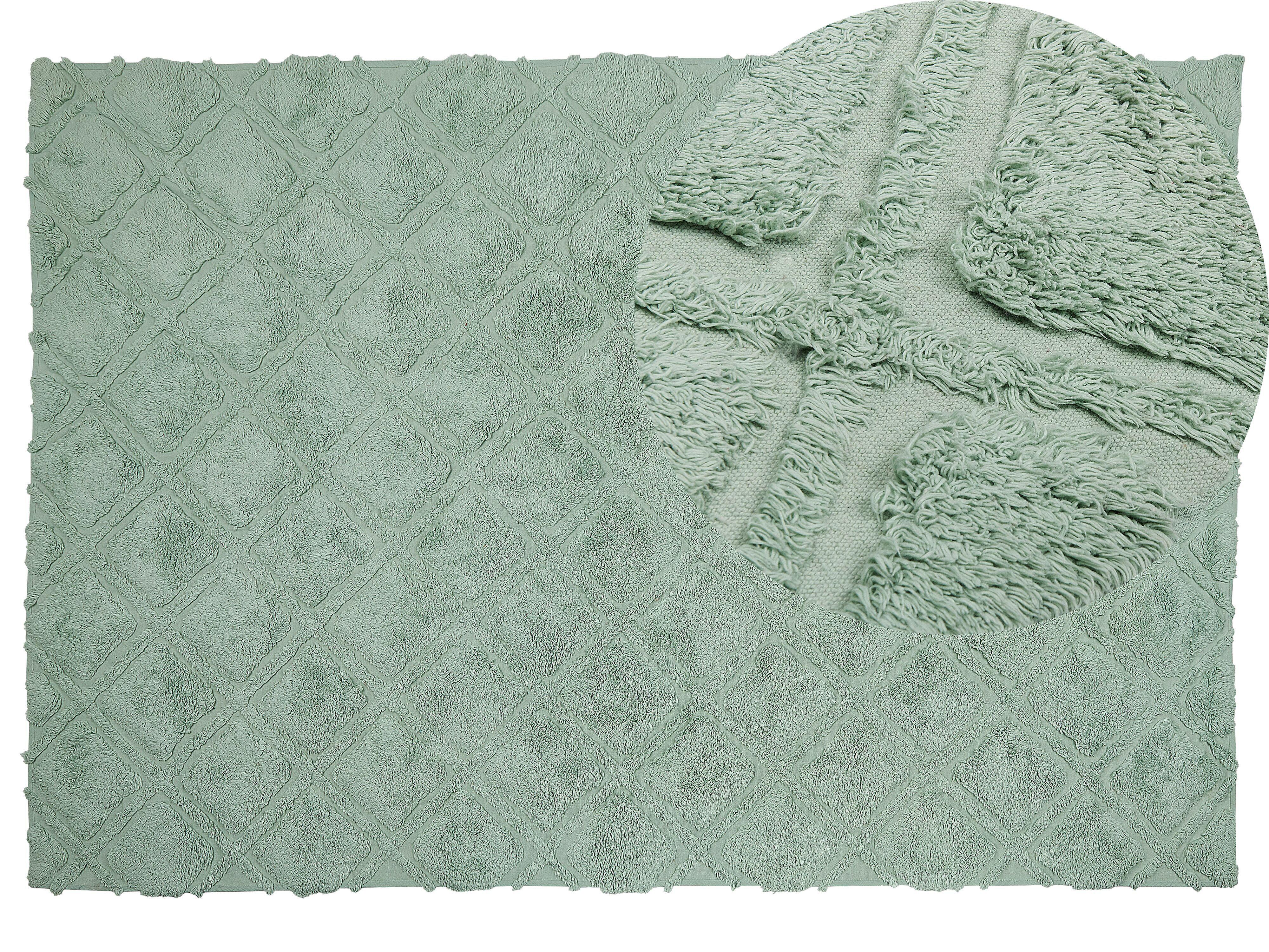 KURZFLOR-TEPPICH Hatay 200/140 cm - Grün, Textil (140/200cm) - Beliani