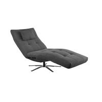 RELAXLIEGE LETICIA Anthrazit Cord Drehbar (360°), Relaxfunktion - Anthrazit/Schwarz, Textil/Metall (82/115/156cm) - KAWOLA