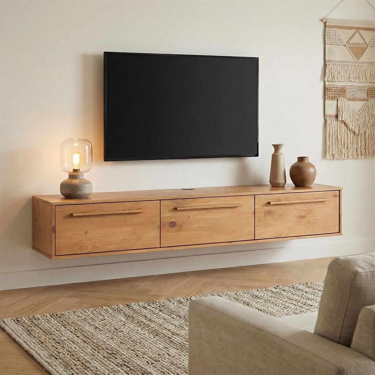 LOWBOARD TECCA Eiche - Eichefarben, Holz (180/30/34cm) - IDIMEX