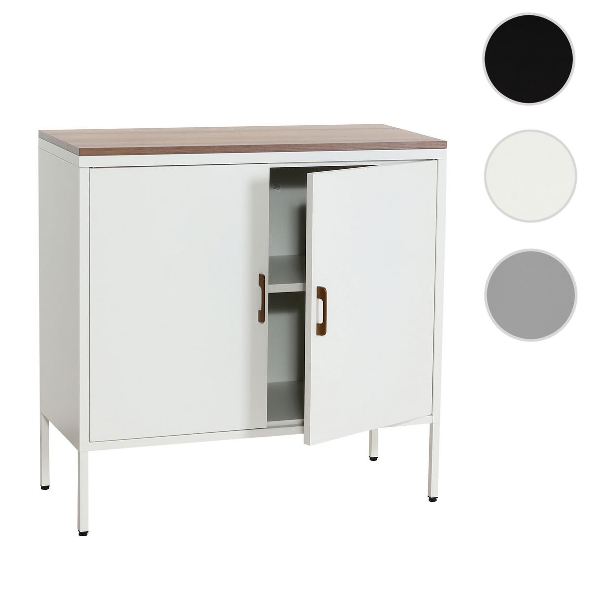KOMMODE -2 Weiß - Weiß, Metall (90/90/40cm) - MCW