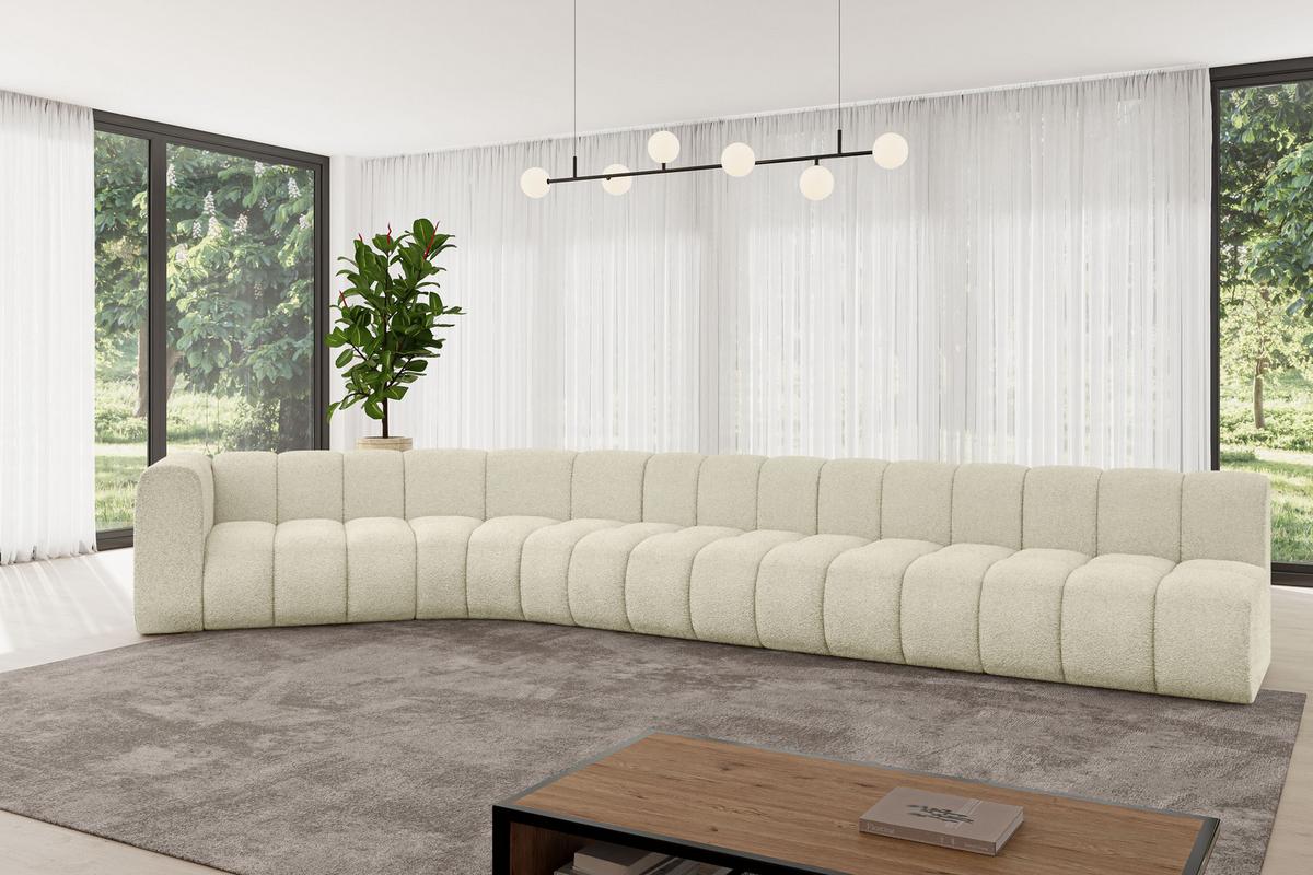 ECKSOFA modulares Sofa Karex-L3 - 490x194x70 cm Beige - Beige, Holzwerkstoff/Textil (490/194cm) - ALTDECOR