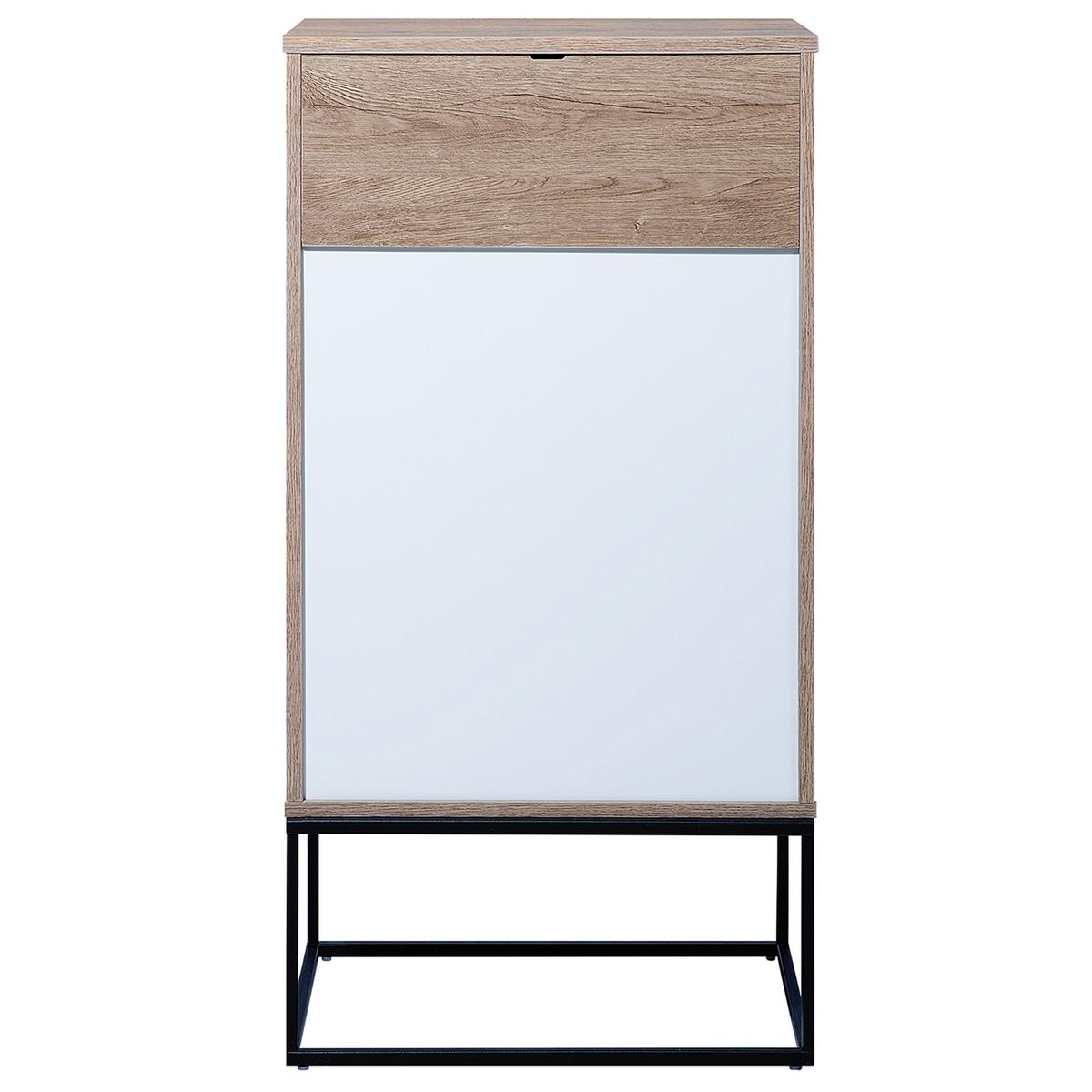 KOMMODE 4 Schubladen heller Holzfarbton Acra - Hellbraun/Schwarz, Holzwerkstoff (52/106/41cm) - Beliani