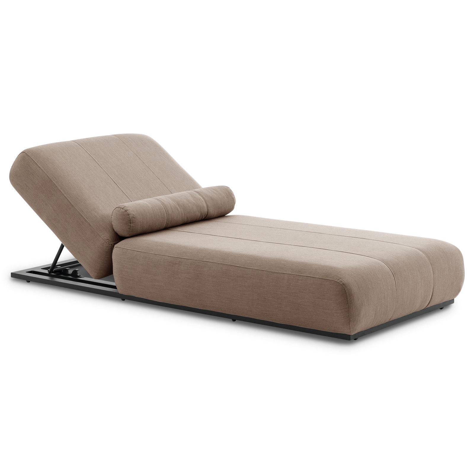 SONNENLIEGE TROPEA beige, schwarz - Beige, Kunststoff (213/32/91cm) - IDIMEX