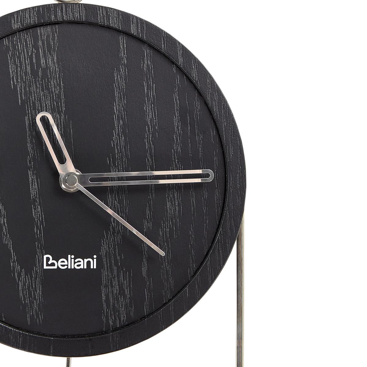 WANDUHR Schwarz/Silber Sierre - Silberfarben/Schwarz, Holzwerkstoff (20/45/3cm) - Beliani